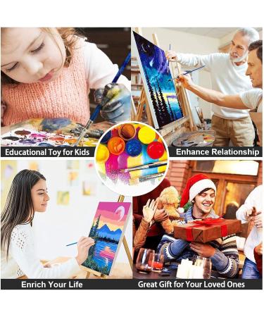 Fycert Framed Paint by Numbers 2 Pack for Adults & Kids - DIY Oil Painting Set - Beginner Friendly - 10x10 Inch - Great Gifts for Men, Women, & Children - Tree & Moon Design - Buy Online on GoSupps.com