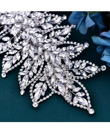 ULAPAN Rhinestone Bridal Headband - Silver Wedding Hair Accessories for Women and Girls - Buy Online on GoSupps.com