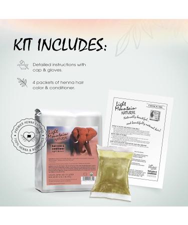 Light Mountain Light Brown Hair Dye - Organic Henna for Men & Women | Chemical-Free Semi-Permanent Color 16 Oz - Buy Online on GoSupps.com