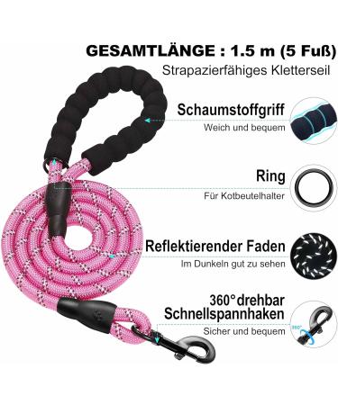 Haapaw Adjustable Dog Harness & Leash Set - No Pull Reflective Padded Vest for Extra Small/Simple Medium Dogs - Pink XS (25.4-31.75 cm 2.3-3.6 kg) - Buy Online on GoSupps.com