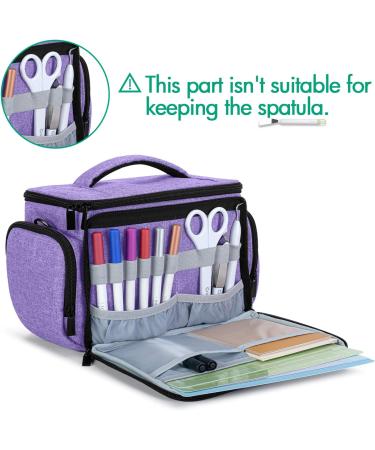 LUXJA Cricut Joy Carrying Bag with Tool Set Tote - Purple (Gray Lining) | Supplies Storage Sections Included - Buy Online on GoSupps.com