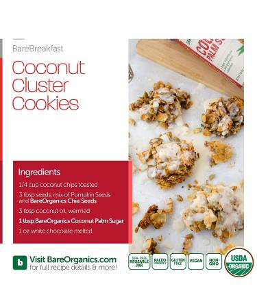 BareOrganics Coconut Palm Sugar - 16 oz | Natural Sweetener for Baking & Cooking - Buy Online on GoSupps.com
