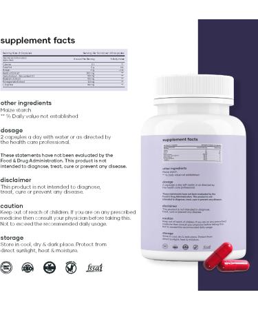 MarsbyGHC Natural Beetroot Capsules | with Garlic Blueberry Pomegranate & L-Arginine | Plant-Based Supplement | Pack of 1 - Buy Online on GoSupps.com