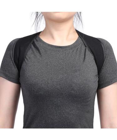 ZJchao Adjustable Posture Corrector Belt - 8 Shapes Design Upper Back Support Brace for Adults & Kids Size L Black - Improve Posture & Comfort - Buy Online on GoSupps.com