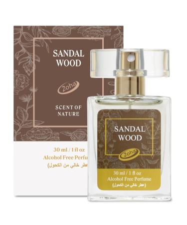 Sandalwood - Alcohol free, oil Perfumes for Women and Men by Zoha, 30 ml/1.0 Oz 30ml/1.0fl Oz