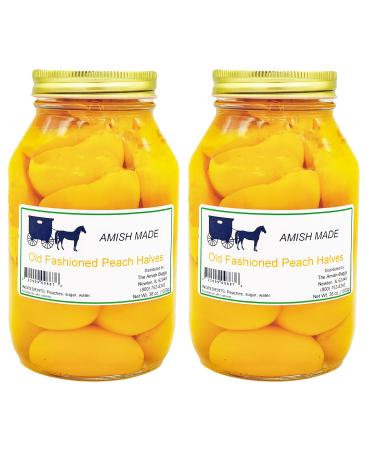 Amish Made Canned Fruit (Old Fashioned Peach Halves (2-32 oz. Jars))