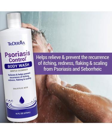 TriDerma Psoriasis Control Cream & Body Wash Bundle - 4.2oz & 16oz - Soothes Psoriasis Symptoms & Relieves Dry, Itchy, Red, Flaky Skin - Buy Online on GoSupps.com