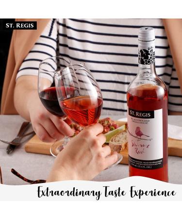 St. Regis Chardonnay & Ros 2 Pack 750 mL (2 x 750 mL Per Bottle) - Twice The Deal - Non Alcoholic Wine - Low Carb and Low Sugar - Ideal Wedding Gifts - Enjoy Life and Flavorful Wine - Buy Online on GoSupps.com