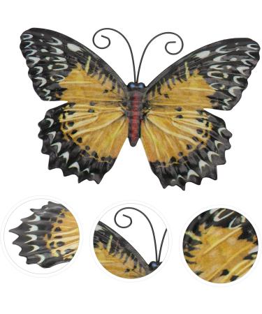 1pc Wrought Iron Butterfly Pendant Gold Office Hanging 19x13cm Yellow - Buy Online on GoSupps.com