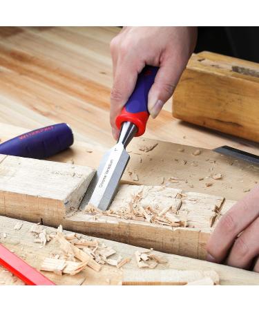 WORKPRO 3-piece Wood Chisel Set  Cr-V Construction  Bi-Material Soft Grip with Hammer End for Woodworking  Carving - Buy Online on GoSupps.com