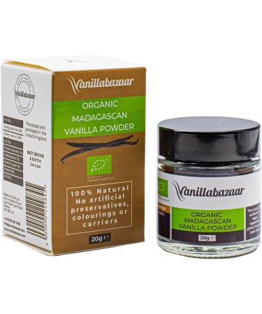 Vanillabazaar Sustainable & Organic Single Ingredient Premium Madagascan Vanilla Powder(20g) for Fast Infusion Home Baking and Cooking/Hot beverages - Buy Online on GoSupps.com
