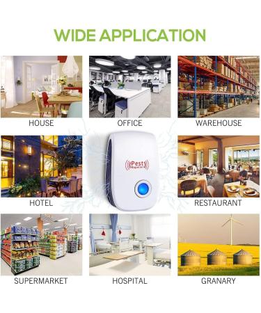 Ultrasonic Pest Repeller 6 Pack - Plug-in Control for Mosquito, Insect, Mice, Spider, Bug, Ant, Cockroach, Rodent, Deer - Indoor Pest Repellent - Buy Online on GoSupps.com