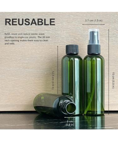 10 x 100ml Recycled Plastic Travel Spray Bottles - Refillable BPA-Free Transparent Cosmetic Containers for Liquids & Toiletries - Buy Online on GoSupps.com