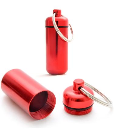 Ganzoo Capsule tanche porte-cl s pour petits objets et pilules capuchon d vissable avec joint en caoutchouc aluminium anodis multicolore hauteur 45 mm lot de 6 - Buy Online on GoSupps.com