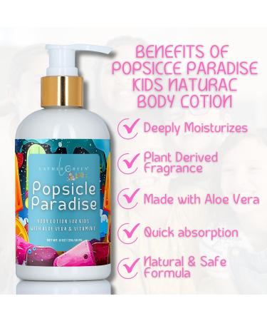Lather Green Kids Body Lotion Plant Based Gentle Moisturizer with Shea Butter Safe for Sensitive Skin Popsicle Paradise 3 Pack (8 oz Each) - Buy Online on GoSupps.com
