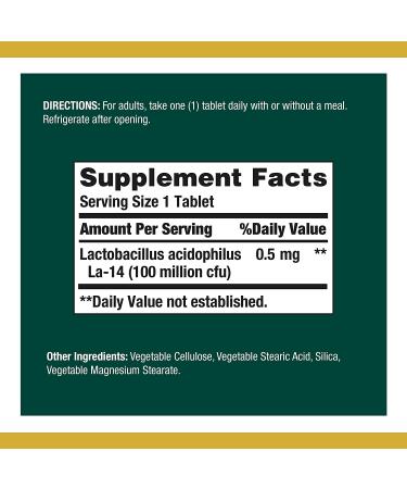 Nature's Bounty Acidophilus Probiotic Twin Pack - 200 Tablets for Digestive Health - Buy Online on GoSupps.com