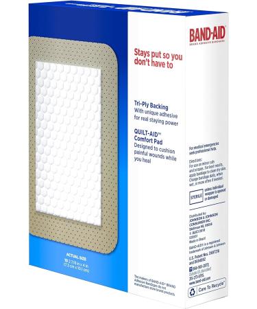 Band-Aid Tru-Stay Large Sterile Adhesive Pads - 10 Count - Buy Online on GoSupps.com