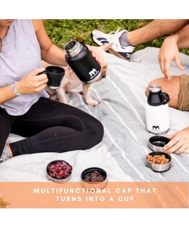 Miracle Pets 1L Stainless Steel Dog Drinking Bottle & Food Bowl - BPA-Free On-the-Go Puppy Accessories with Cleaning Brush - Buy Online on GoSupps.com