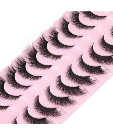 10 Pairs 15mm Fox Eye False Eyelashes | Angel Wing Faux Mink Lashes by FANXITON - Buy Online on GoSupps.com