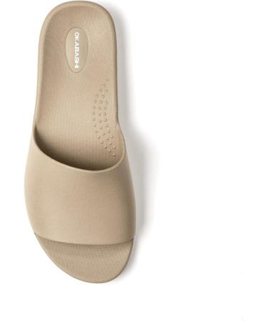 OKABASHI Women's Cruise Slide Sandal - Contoured Footbed with Arch Support | Lightweight, Waterproof & USA Made - Size 11 Chai - Buy Online on GoSupps.com