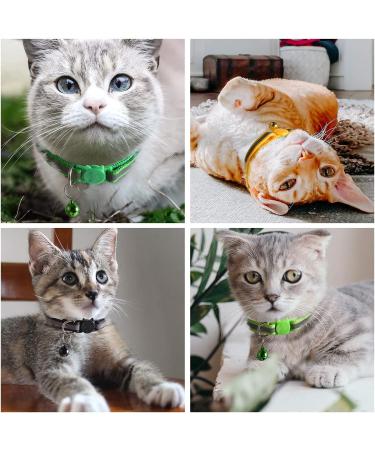 Nearasu 12 Pack Cat Collars Reflective Safety Quick Release Buckle Cat Collar for Cat Kitten Pet Breakaway With Bell Adjustable Large Hi Vis 20-34cm For All Domestic Cats Male Female (Multi-colored) - Buy Online on GoSupps.com