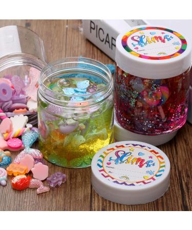 24 Pack 6oz Slime Containers with White Lids and Stickers - Mini Storage for DIY Slime Making and Crafts - Buy Online on GoSupps.com
