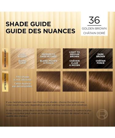 L Or al Paris Superior Preference 9 weeks of Luminous Fade-Defying Permanent Hair Dye 36 Golden Brown 100% Grey Coverage 1 Hair Dye Kit (Packaging May Vary) 1 Count ( Pack Of 1 ) Golden Brown - Buy Online on GoSupps.com