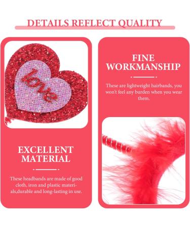 Amosfun 1pc Valentine's Day Headband Valentines Head Bopper Fancy Dress Headband Love Heart Sequin Headband Valentines Love Headpiece Alien Headband Wedding Party Supplies Miss Gritbo - Buy Online on GoSupps.com