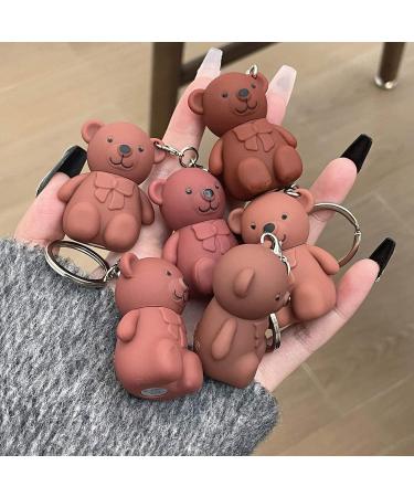 6 Color Cute Bear Matte Lip Mud Keychain Lipstick Set - Waterproof & Long Lasting Lip Glaze Cosmetics for Women - Buy Online on GoSupps.com