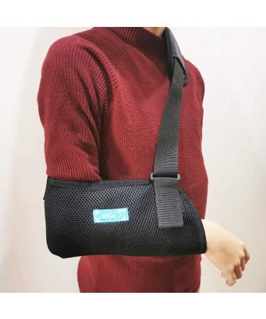 Adjustable Medical Arm Sling for Kids Double-layer Arm Support Brace Shoulder Sling Right Left Stabilizer for Elbow Wrist injuries Dislocation (for children)