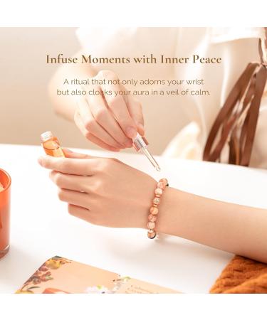 Crystal Bracelet Gift Set - Essential Oil Diffuser with Lava Stone & Red Jaspis - Perfect Gifts for Women & Teens - 17.5cm Inner Peace - Buy Online on GoSupps.com