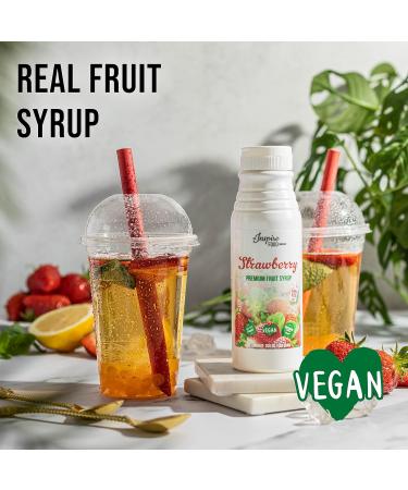 Inspire Food Co. Original Strawberry Fruit Syrup for Bubble Tea - 300ml | Vegan & Gluten-Free - Buy Online on GoSupps.com