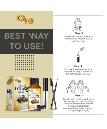 Natural Herbal Eyelash Serum - Boost Growth & Strengthen Eyelashes Eyebrows & Hair | 2.03 fl. oz - Shop Internationally - Buy Online on GoSupps.com