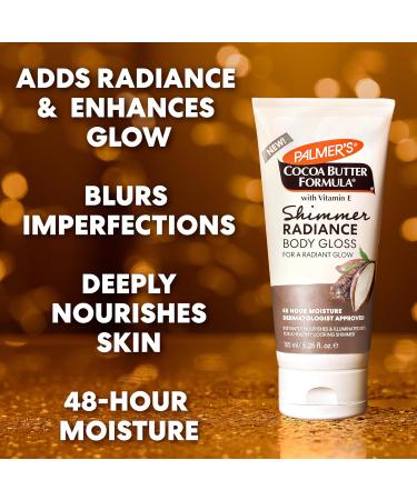 Buy Palmer's Cocoa Butter Formula Shimmer Body Lotion with Vitamin E - 48 Hour Moisture & Radiance - Blurs Veins Cellulite & Marks - 5.25 Fl Oz - International Shipping Available - Buy Online on GoSupps.com