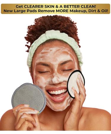 Crafts And The City XL Reusable Cotton Pads - Set of 10 Extra Large Bamboo Makeup Remover Pads with Holder - Buy Online on GoSupps.com