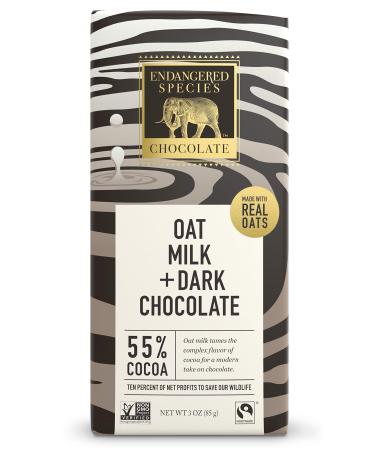 Endangered Species Chocolate Oat Milk + Dark Chocolate 55% Cocoa 3 oz (85 g)