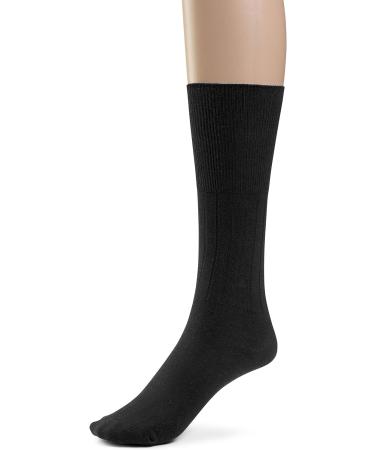 Silky Toes Cotton Diabetic Socks for Men 3-Pack Big Sizes 10-13 Black/Grey/Tan - Buy Online on GoSupps.com