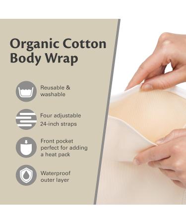 Castor Oil Wrap - Organic Cotton Reusable Adjustable Pack with Durable Straps and Leak-Resistant Outer Layer Stomach Wrap for Castor Oil Detox and Wellness (Beige) - Buy Online on GoSupps.com