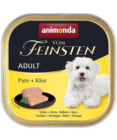 animonda Vom Feinsten Adult dog food wet food for adult dogs turkey + cheese 22 x 150 g turkey + cheese 1 piece (pack of 22) - Buy Online on GoSupps.com
