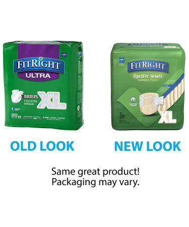 FitRight Ultra Adult Diapers - Disposable Incontinence Briefs, Heavy Absorbency, X-Large & XX-Large - Case of 80 - Buy Online on GoSupps.com