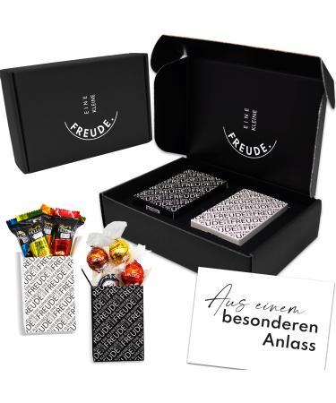 A LITTLE JOY. | Unique SPECIAL OCCASION gift box with the finest Lindt chocolate Hello pralines & greeting card