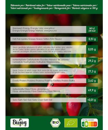 Biojoy Organic rose hips (2 kg) dried and whole rosehip fruits (Rosa canina) - Buy Online on GoSupps.com