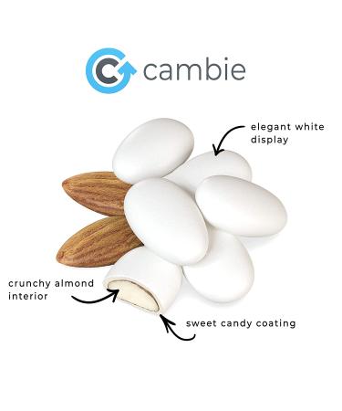 Cambie Jordan Almonds - Premium Bright White Candy Almonds for Weddings, Parties, and Holidays - 1 lb Pack - Buy Online on GoSupps.com