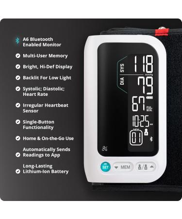 Buy Greater Goods Bluetooth Blood Pressure Monitor - Automatic Upper Arm Cuff App-Enabled for iOS & Android | International Shipping Available - Buy Online on GoSupps.com