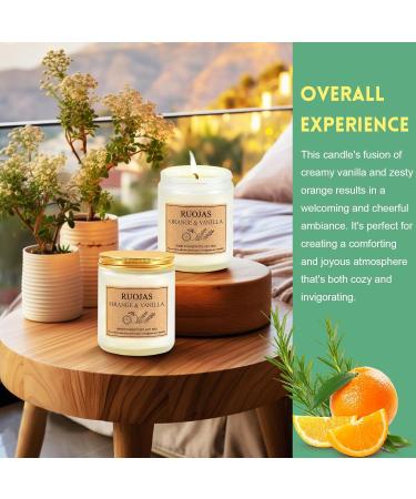 Natural Soy Scented Candle - Vanilla & Orange Aromatherapy | Perfect Gift for Mom & Dad | 45 Hour Burn Time (7oz - Buy Online on GoSupps.com