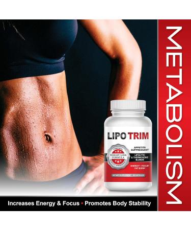 Lipo Trim- Advanced Lipogenic Thermogenic Diet Pills Boost Energy Enhance Focus and Accelerate Fat Loss- 60 Fast Acting Appetite Suppressant Capsules - Buy Online on GoSupps.com