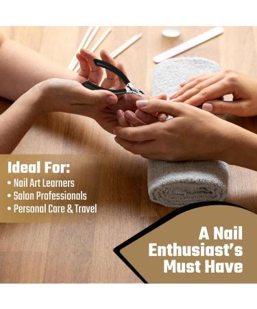 FERYES 1/2 Jaw Cuticle Cutter - Your Ultimate Anti-Slip Cuticle Trimmer for Perfect Nails Half Jaw Cuticle Clipper Blcak - Buy Online on GoSupps.com