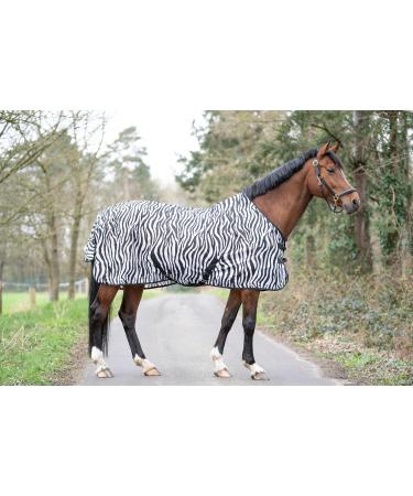 HKM Zebra Fly Rug - Cross Strap - White/Black - International Shipping Available - Buy Online on GoSupps.com