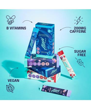 Alani Nu Energy Stick Packets - Hawaiian Shaved Ice Flavor | 200mg Caffeine, Zero Sugar, 30mcg Biotin | Amino Acids Including L-Theanine | 10 Sticks - Buy Online on GoSupps.com