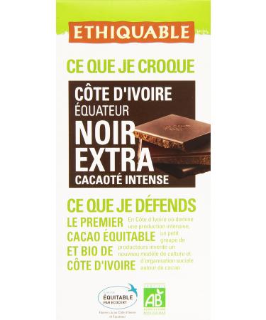 ETHIQUABLE Extra organic dark chocolate - 100g bar